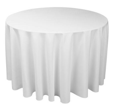 White Table Cloth diam 3,3m rental in Milan Italy